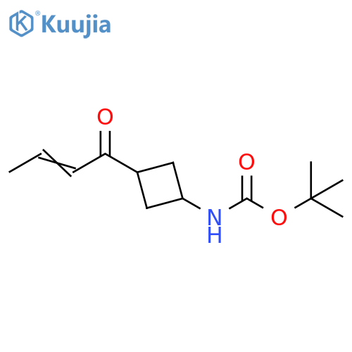 Carbamic acid, N-[3-(1-oxo-2-buten-1-yl)cyclobutyl]-, 1,1-dimethylethyl ester structure