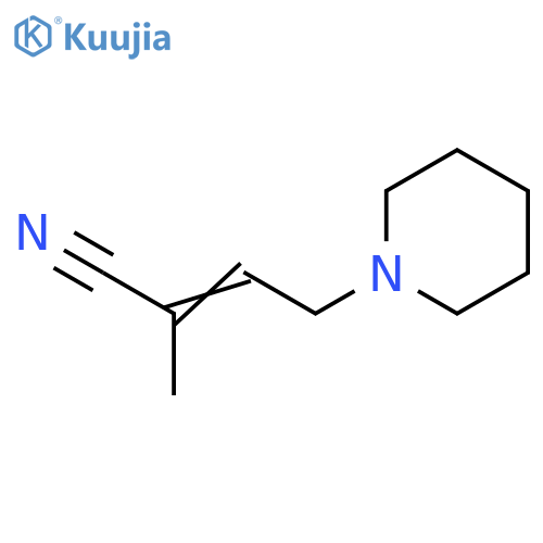 2-Butenenitrile, 2-methyl-4-(1-piperidinyl)- structure
