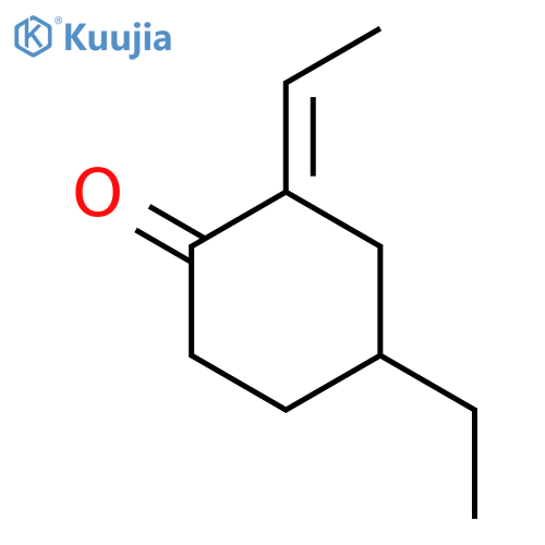 (2E)-4-ethyl-2-ethylidenecyclohexan-1-one structure
