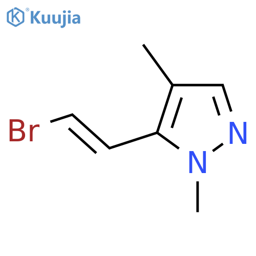 5-(2-bromoethenyl)-1,4-dimethyl-1H-pyrazole structure