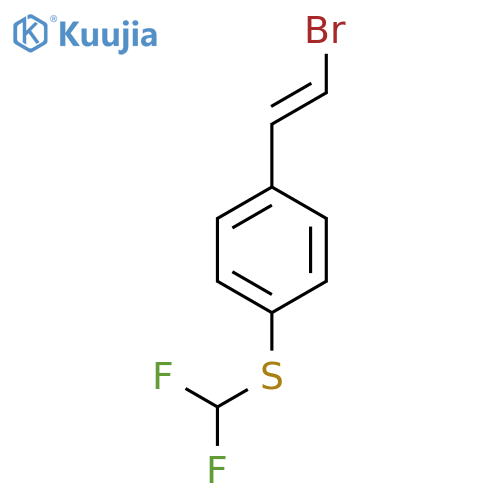 1-(2-Bromoethenyl)-4-[(difluoromethyl)sulfanyl]benzene structure