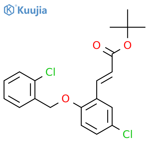 tert-butyl (2E)-3-{5-chloro-2-[(2-chlorophenyl)methoxy]phenyl}prop-2-enoate structure