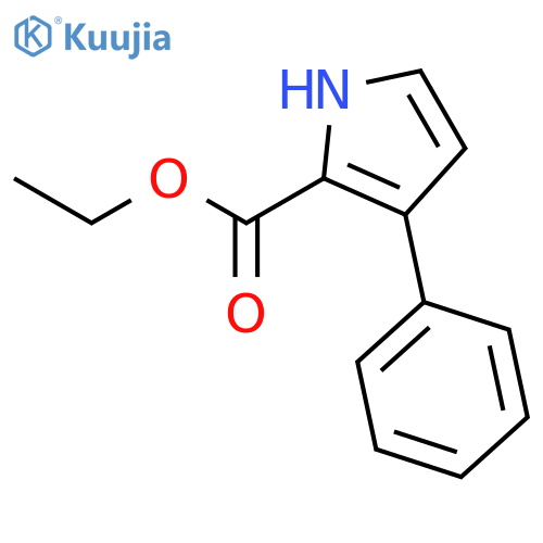 1H-Pyrrole-2-carboxylic acid, 3-phenyl-, ethyl ester structure