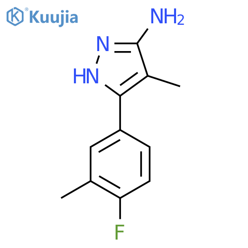 3-(4-fluoro-3-methylphenyl)-4-methyl-1H-pyrazol-5-amine structure