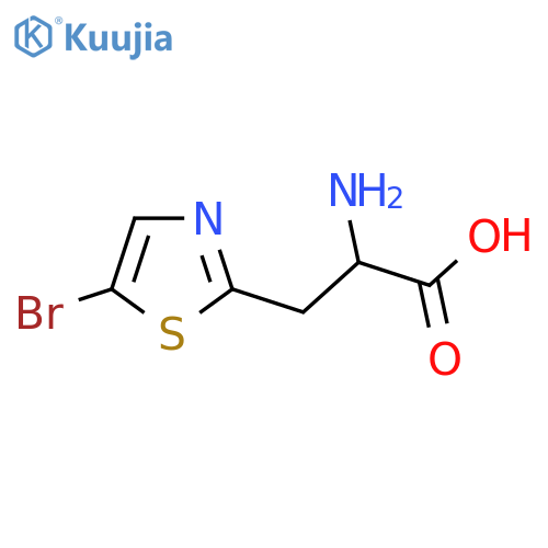 2-amino-3-(5-bromo-1,3-thiazol-2-yl)propanoic acid structure