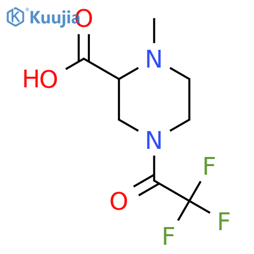 1-Methyl-4-(trifluoroacetyl)piperazine-2-carboxylic acid structure