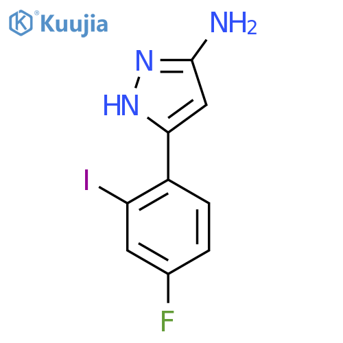 3-(4-fluoro-2-iodophenyl)-1H-pyrazol-5-amine structure