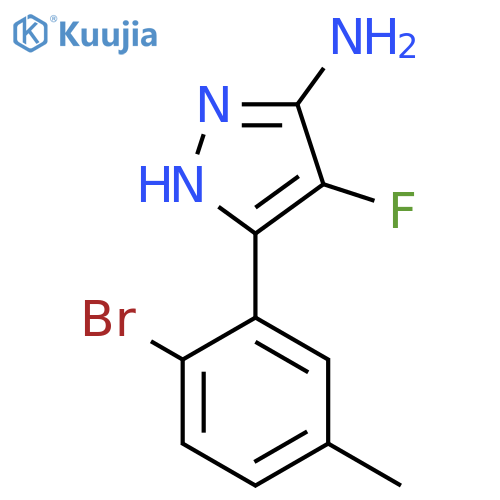 3-(2-bromo-5-methylphenyl)-4-fluoro-1H-pyrazol-5-amine structure