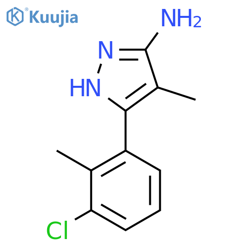 3-(3-chloro-2-methylphenyl)-4-methyl-1H-pyrazol-5-amine structure