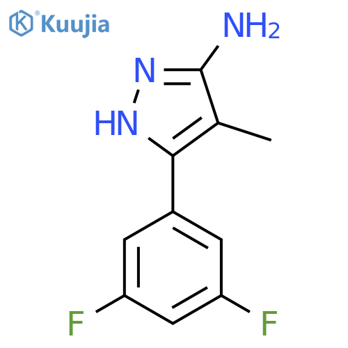 3-(3,5-difluorophenyl)-4-methyl-1H-pyrazol-5-amine structure