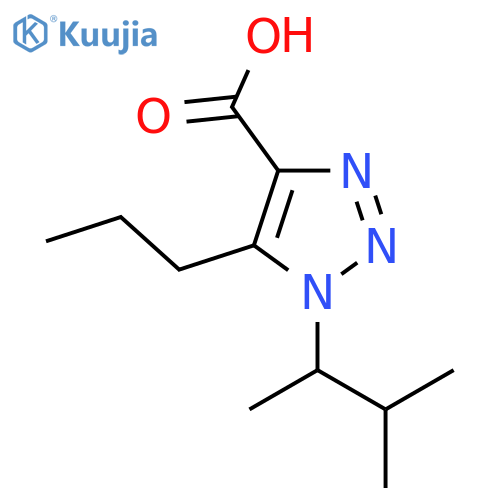 1-(3-methylbutan-2-yl)-5-propyl-1H-1,2,3-triazole-4-carboxylic acid structure