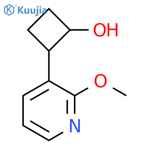 2-(2-methoxypyridin-3-yl)cyclobutan-1-ol structure