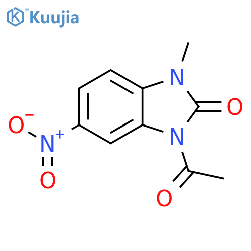 2H-Benzimidazol-2-one, 3-acetyl-1,3-dihydro-1-methyl-5-nitro- structure