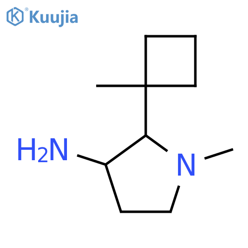 1-methyl-2-(1-methylcyclobutyl)pyrrolidin-3-amine structure