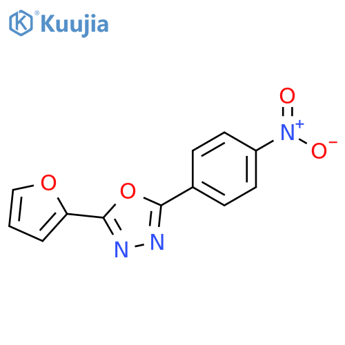 1,3,4-Oxadiazole, 2-(2-furanyl)-5-(4-nitrophenyl)- structure