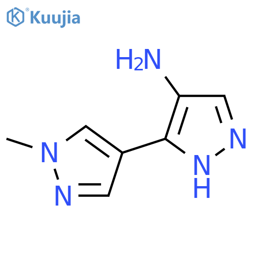 5-(1-methyl-1H-pyrazol-4-yl)-1H-pyrazol-4-amine structure