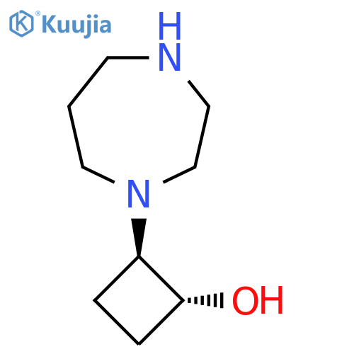 trans-2-(1,4-Diazepan-1-yl)cyclobutan-1-ol structure