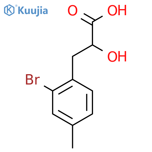 3-(2-bromo-4-methylphenyl)-2-hydroxypropanoic acid structure