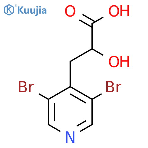 3-(3,5-dibromopyridin-4-yl)-2-hydroxypropanoic acid structure