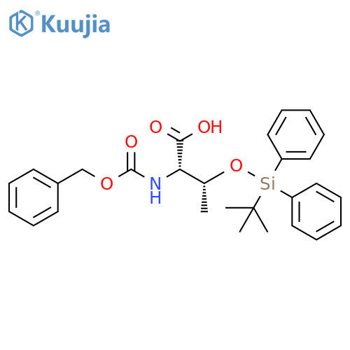 O-[(1,1-Dimethylethyl)diphenylsilyl]-N-[(phenylmethoxy)carbonyl]-L-threonine structure