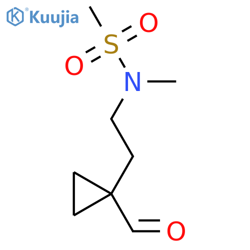 N-2-(1-formylcyclopropyl)ethyl-N-methylmethanesulfonamide structure