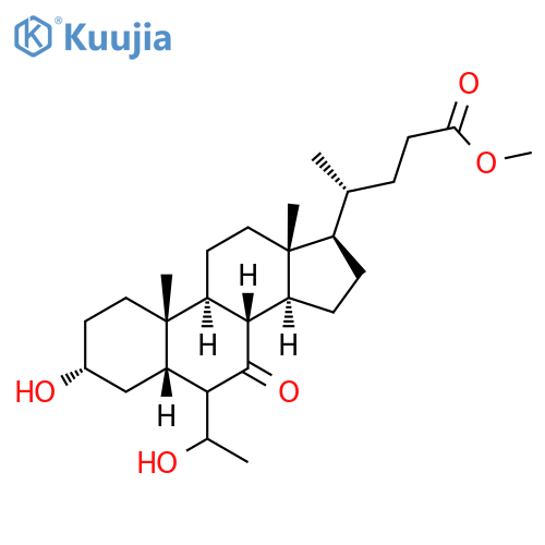 methyl (4R)-4-((3R,5S,8S,9S,10R,13R,14S,17R)-3-hydroxy-6-(1-hydroxyethyl)-10,13-dimethyl-7-oxohexadecahydro-1H-cyclopenta[a]phenanthren-17-yl)pentanoate structure