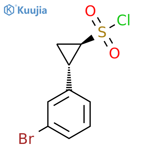 rac-(1R,2S)-2-(3-bromophenyl)cyclopropane-1-sulfonyl chloride, trans structure
