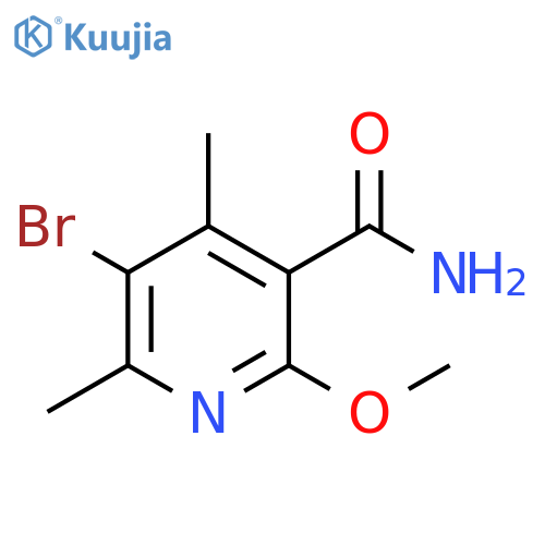 5-bromo-2-methoxy-4,6-dimethylpyridine-3-carboxamide structure