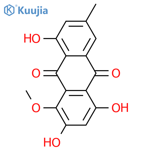 1,2,4,8-Tetrahydroxy-6-methylanthraquinone; 1-Me ether structure