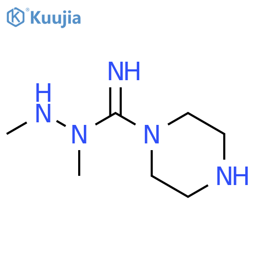 1-Piperazinecarboximidicacid, N-methyl-, 1-methylhydrazide structure