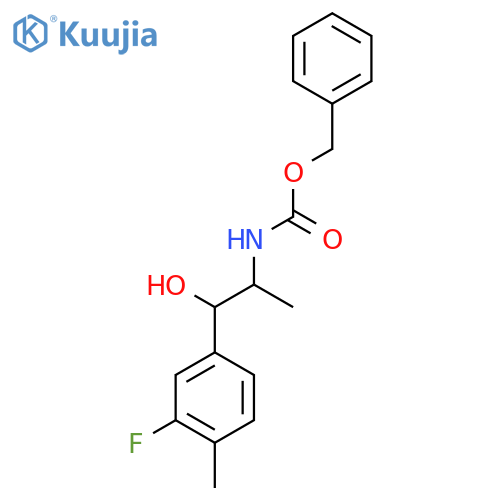 benzyl N-1-(3-fluoro-4-methylphenyl)-1-hydroxypropan-2-ylcarbamate structure
