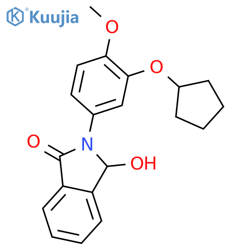 1H-Isoindol-1-one,2-[3-(cyclopentyloxy)-4-methoxyphenyl]-2,3-dihydro-3-hydroxy- structure