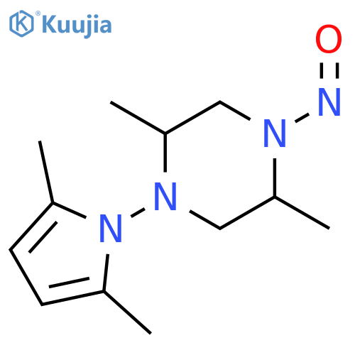 1-(2,5-dimethylpyrrol-1-yl)-2,5-dimethyl-4-nitrosopiperazine structure