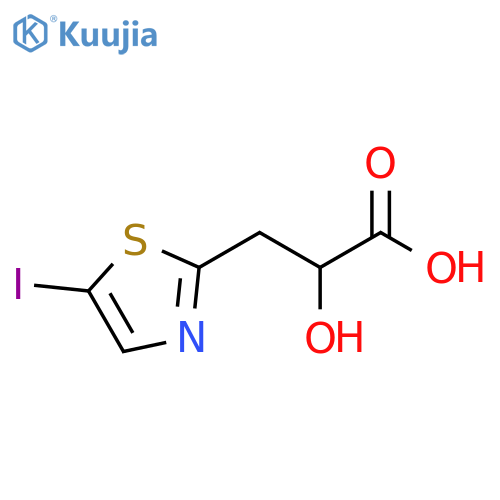 2-hydroxy-3-(5-iodo-1,3-thiazol-2-yl)propanoic acid structure