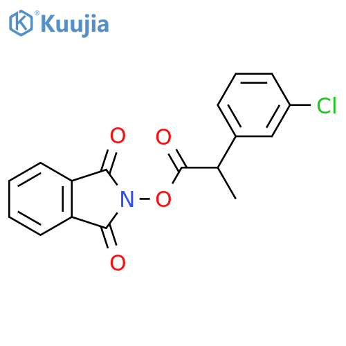 Benzeneacetic acid, 3-chloro-α-methyl-, 1,3-dihydro-1,3-dioxo-2H-isoindol-2-yl ester structure