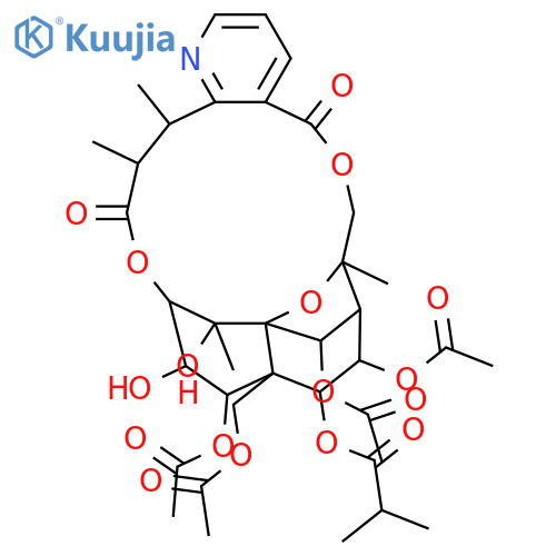 Per(deacyl)euojaponin; 9-O-(2-Methylpropanoyl), 1,6,8,14-tetra-Ac structure