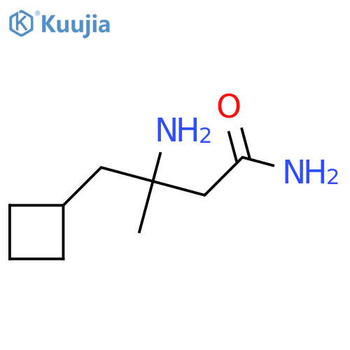 3-amino-4-cyclobutyl-3-methylbutanamide structure