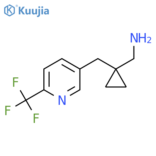 (1-{6-(trifluoromethyl)pyridin-3-ylmethyl}cyclopropyl)methanamine structure