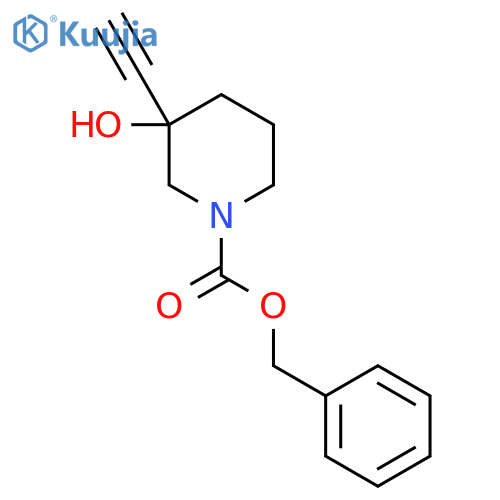 Benzyl 3-ethynyl-3-hydroxypiperidine-1-carboxylate structure