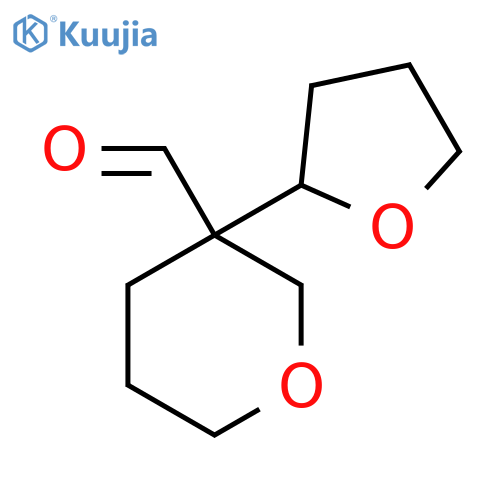 3-(oxolan-2-yl)oxane-3-carbaldehyde structure