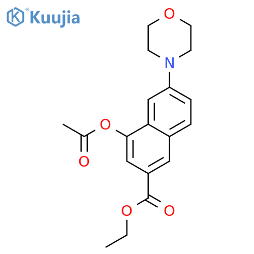 2-Naphthalenecarboxylic acid, 4-(acetyloxy)-6-(4-Morpholinyl)-, ethyl ester structure