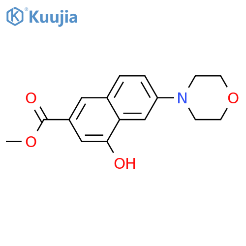 2-Naphthalenecarboxylic acid, 4-hydroxy-6-(4-Morpholinyl)-, Methyl ester structure