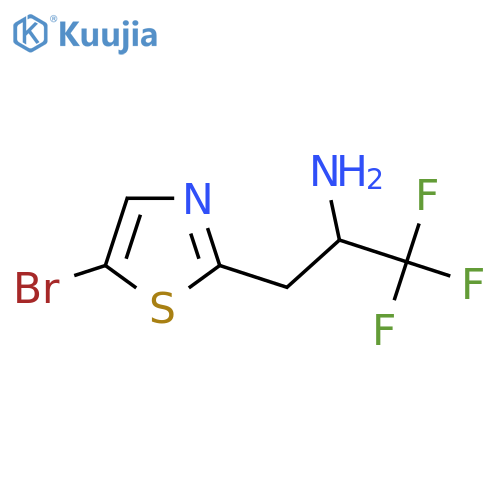 3-(5-bromo-1,3-thiazol-2-yl)-1,1,1-trifluoropropan-2-amine structure