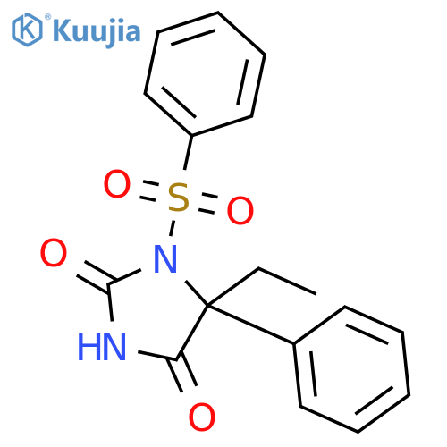 2,4-Imidazolidinedione,5-ethyl-5-phenyl-1-(phenylsulfonyl)- structure