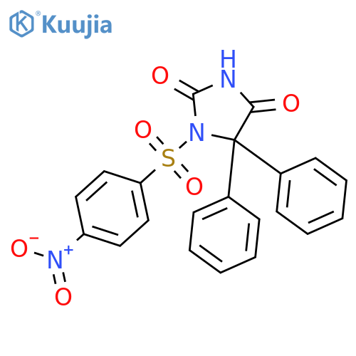 2,4-Imidazolidinedione, 1-[(4-nitrophenyl)sulfonyl]-5,5-diphenyl- structure