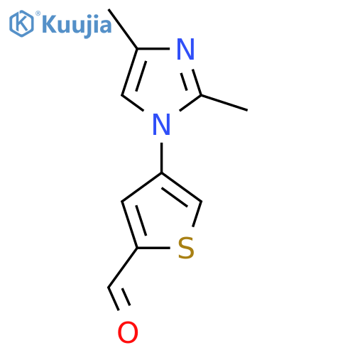 4-(2,4-dimethyl-1H-imidazol-1-yl)thiophene-2-carbaldehyde structure