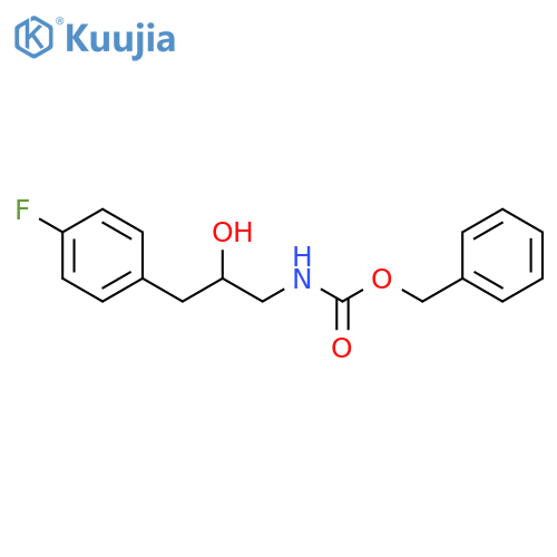 benzyl N-3-(4-fluorophenyl)-2-hydroxypropylcarbamate structure