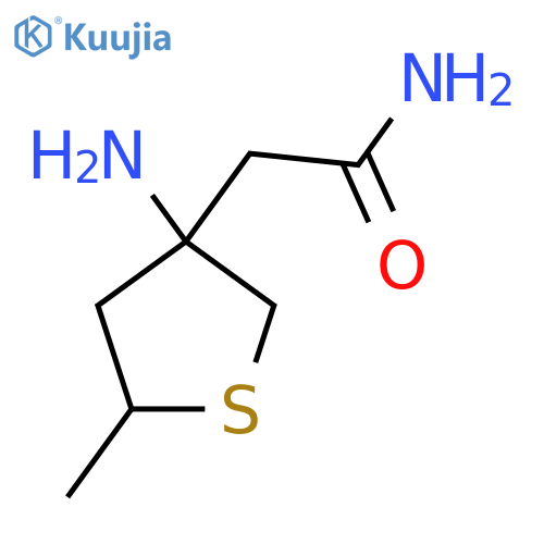 2-(3-amino-5-methylthiolan-3-yl)acetamide structure
