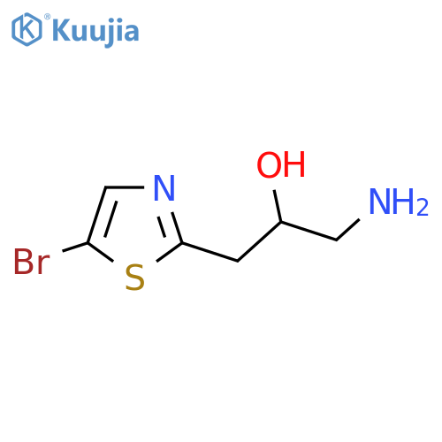1-amino-3-(5-bromo-1,3-thiazol-2-yl)propan-2-ol structure