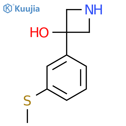 3-3-(methylsulfanyl)phenylazetidin-3-ol structure